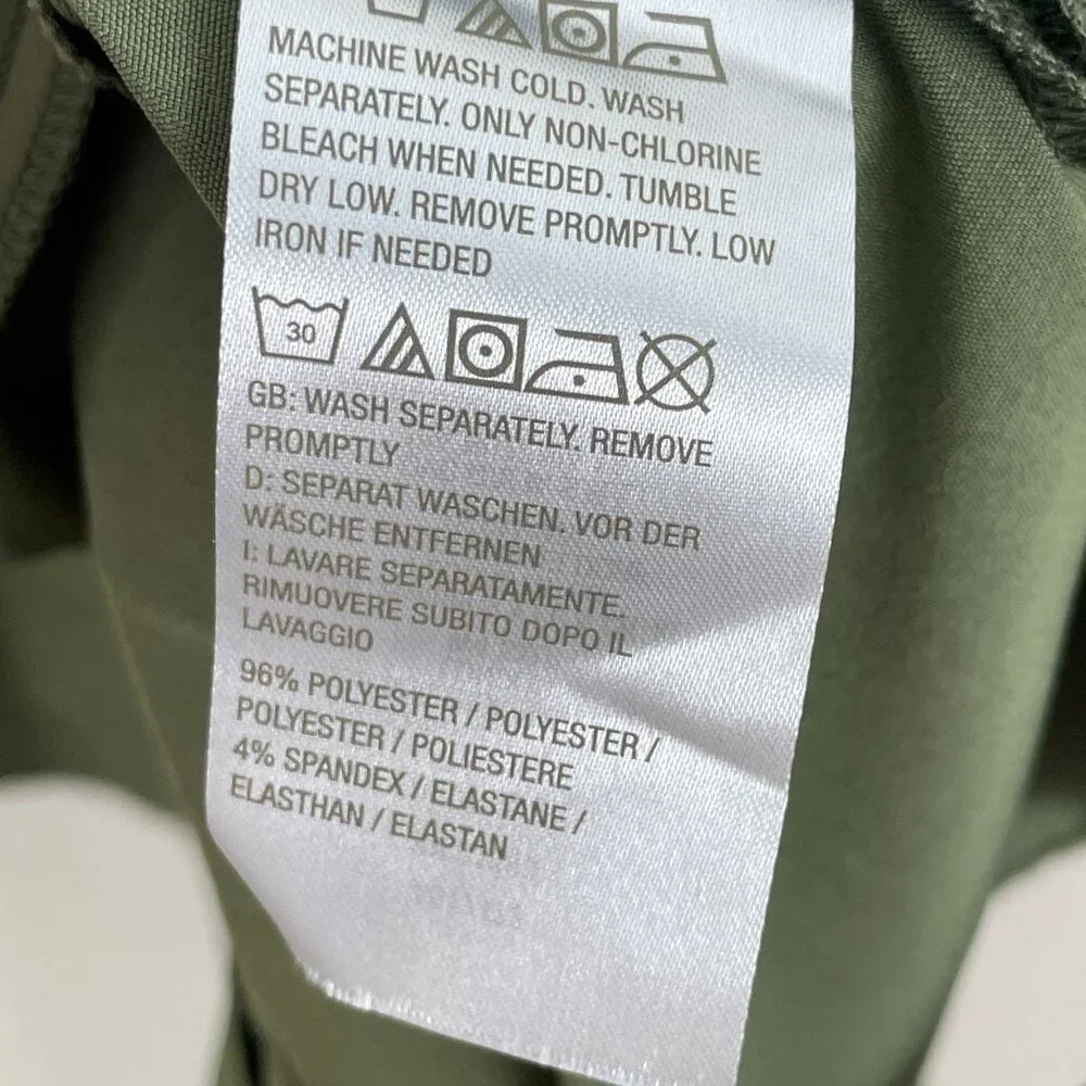 Susan Graver Woman Plus 4XP Olive Green Button UpTunic Shirt Pockets Long Sleeve - Picture 4 of 9